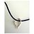 Autre Marque MINAS Darling Heart Collana in Argento 925 e Cordino Nero Multicolore - vista 11