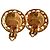 CHANEL 25 Coco Mark Metal Faux Pearl Clip Earrings Golden - view 4