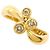 Autre Marque 18K Gelbgold-Ring mit braunem Diamanten Golden