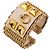 Hermès Bracciale rigido Hermes Collier de Chien Medor Picnic Beige D'oro