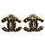 Chanel 01A Coco Mark Gold Clip-Ohrringe Golden