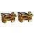 Chanel 01A Coco Mark Gold Clip-Ohrringe Golden - Ansicht 3