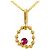 Autre Marque Collana in oro giallo 18K con rubino D'oro