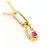Autre Marque Collana in oro giallo 18K con rubino D'oro - vista 2