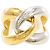 Autre Marque Platin- und Gelbgold-Ring mit Diamant Golden