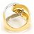Autre Marque Platin- und Gelbgold-Ring mit Diamant Golden - Ansicht 4