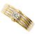 Autre Marque Platin- und Gelbgold-Ring mit Diamant Golden