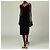Loewe Schwarzes Samt-Midikleid mit V-Ausschnitt - Ansicht 2