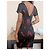 D&G Kleid mit rotem Chili-Print Schwarz - Ansicht 2