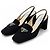 Prada Schwarze Wildleder Slingback-Pumps mit Logo - Ansicht 3
