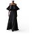 Jacquemus La Robe Vela Schwarzes Maxikleid