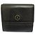 Chanel Black Leather Compact Tri-fold Wallet