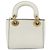 Borsa Christian Dior Lady Dior Niki de Saint Phalle in pelle 2way Auth 182304SAM Bianco D'oro - vista 3