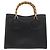 Borsa Tote GUCCI Bamboo in pelle nera e oro 002 0260 Auth 180119 Nero D'oro - vista 3