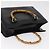 Borsa Tote GUCCI Bamboo in pelle nera e oro 002 0260 Auth 180119 Nero D'oro - vista 6