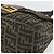 FENDI Zucca Canvas Mamma Baguette Shoulder Bag Black Brown Auth 181871M Marrone Nero - vista 10