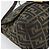 FENDI Zucca Canvas Mamma Baguette Shoulder Bag Black Brown Auth 181871M Marrone Nero - vista 11