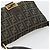 FENDI Zucca Canvas Mamma Baguette Shoulder Bag Black Brown Auth 181871M Marrone Nero - vista 6
