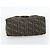 FENDI Zucca Canvas Mamma Baguette Shoulder Bag Black Brown Auth 181871M Marrone Nero - vista 9