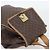Céline Zaino CELINE Macadam Canvas PVC Pelle Marrone Oro Auth bs35270 D'oro - vista 6