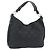 Borsa a tracolla Salvatore Ferragamo Gancini in tela nero argento Auth ka4493A