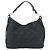 Borsa a tracolla Salvatore Ferragamo Gancini in tela nero argento Auth ka4493A - vista 2