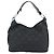 Borsa a tracolla Salvatore Ferragamo Gancini in tela nero argento Auth ka4493A - vista 3