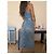 Jean Paul Gaultier Conjunto de Top Bustier e Saia Longa em Denim - vista 3