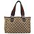 Borsa GUCCI GG Canvas Web Sherry Line Beige Argento Auth 178849 - vista 2