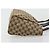 Borsa GUCCI GG Canvas Web Sherry Line Beige Argento Auth 178849 - vista 4