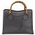 Borsa Tote GUCCI Bamboo in pelle nera e oro Auth 180798 Nero D'oro - vista 2