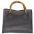 Borsa Tote GUCCI Bamboo in pelle nera e oro Auth 180798 Nero D'oro - vista 4