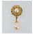 Spilla SAINT LAURENT in metallo Gold Auth bs35355A - vista 2