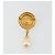 Spilla SAINT LAURENT in metallo Gold Auth bs35355A - vista 5