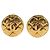 Orecchini CHANEL COCO Mark in metallo Gold Tone CC Auth 181301V - vista 2