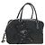 PRADA Hand Bag Nylon Black Silver Auth ki6652SM Silvery