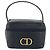 Borsa Vanity Christian Dior in pelle blu navy e oro Auth 182020A D'oro - vista 2