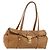 Bolso Tote PRADA de piel beige dorado Auth 181853A