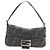FENDI Zucca Canvas Mamma Baguette Shoulder Bag Wool Gray Silver Auth yk20376SAV Marrone Argento - vista 2