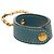 Hermès Handschuhhalter Charm aus Leder Hellblau Gold Auth 181292V Golden