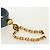 Hermès Handschuhhalter Charm aus Leder Hellblau Gold Auth 181292V Golden - Ansicht 6