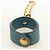 Hermès Handschuhhalter Charm aus Leder Hellblau Gold Auth 181292V Golden - Ansicht 9