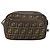 Bolsa de Ombro FENDI Zucca Canvas Preto Marrom Auth 182366 - vista 2