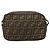 Bolsa de Ombro FENDI Zucca Canvas Preto Marrom Auth 182366 - vista 3