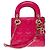 Borsa DIOR Lady Dior in Pelle Rosa - 103538 - vista 2