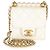 Timeless Clutch Chanel White Lambskin Quilted Chic Pearls On Chain Bianco
