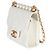 Timeless Clutch Chanel White Lambskin Quilted Chic Pearls On Chain Bianco - vista 3