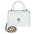 Clutch Chanel Light Blue Quilted Caviar Coco Handle con catena
