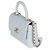 Clutch Chanel Light Blue Quilted Caviar Coco Handle con catena - vista 3