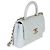 Clutch Chanel Light Blue Quilted Caviar Coco Handle con catena - vista 4